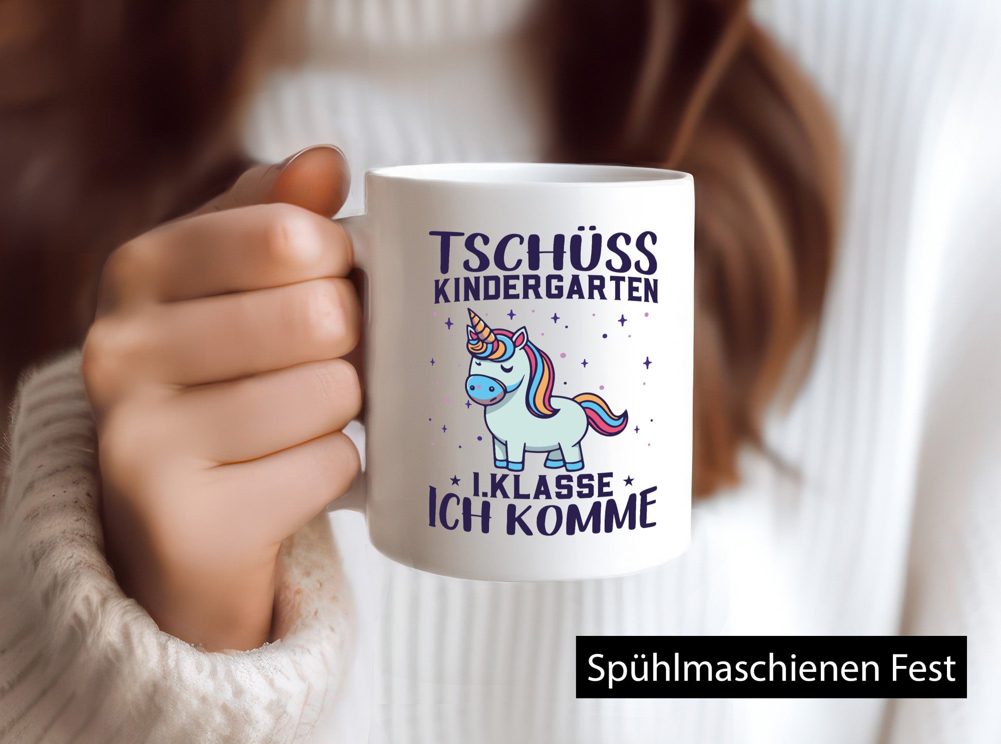 Kindergarten, jetzt 1. Klasse | Einhorn Geschenkidee Humor Tasse