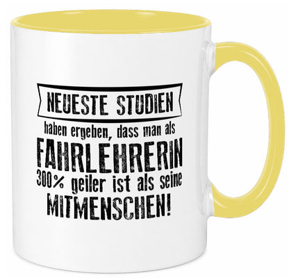 Neuste Studien: Fahrlehrerin| Fahrschule Humor Geschenkidee Tasse