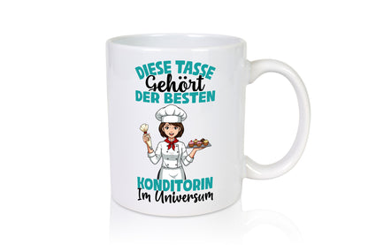 Im Universum: Konditorin | Konditorei Geschenkidee Humor Tasse