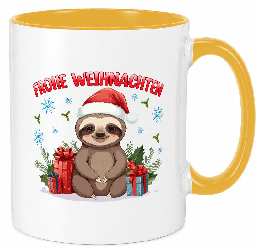 Frohe Weihnachten | Faultier Humor Tierliebhaber Geschenkidee Tasse