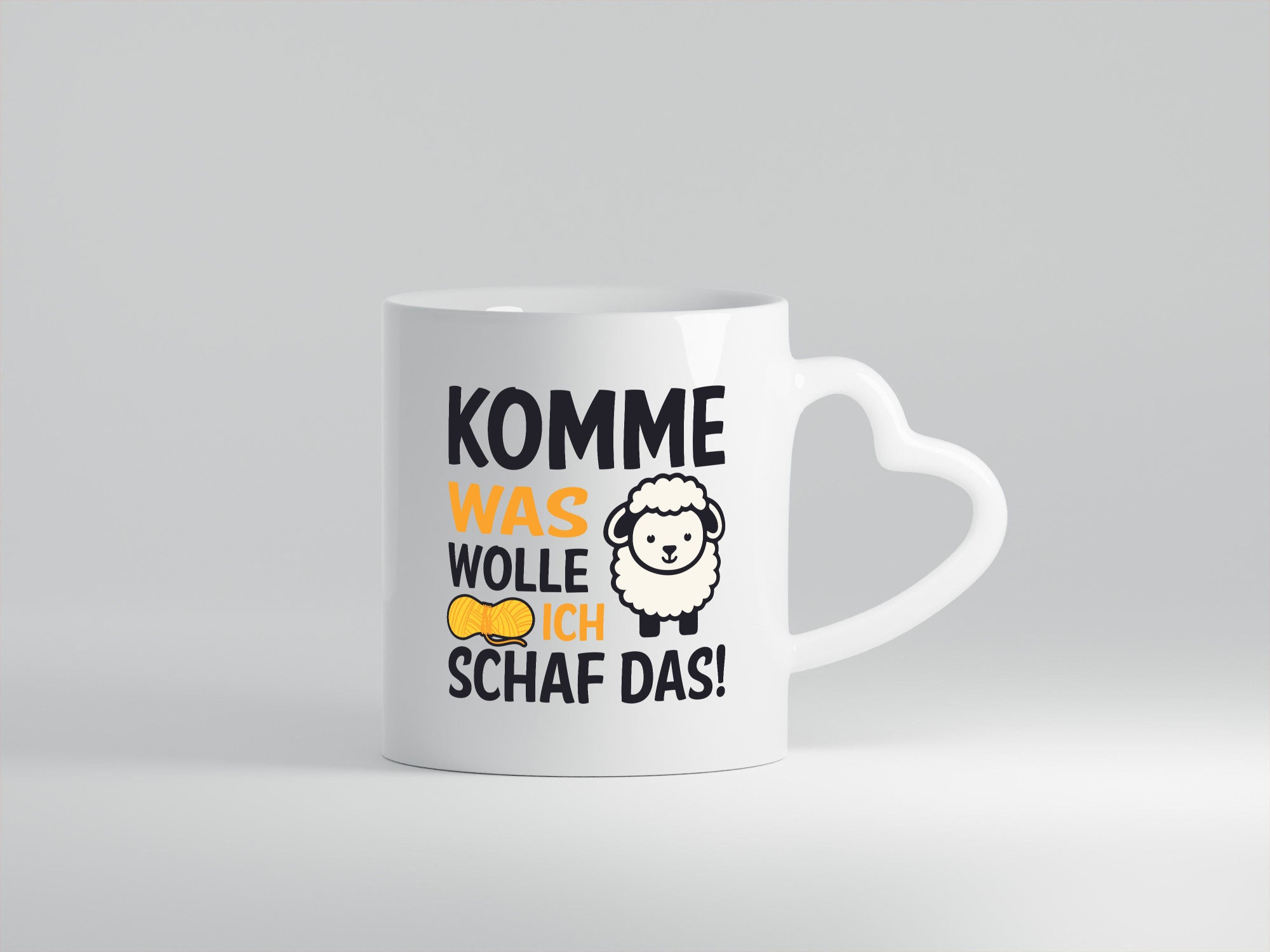 Komme was wolle, ich schaf das | Wolle Humor Geschenkidee Tasse