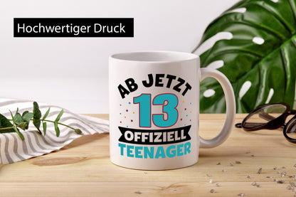 13. Geburtstag | Mädchen Tasse Teenager Spruch vl4 Humor Geschenkidee