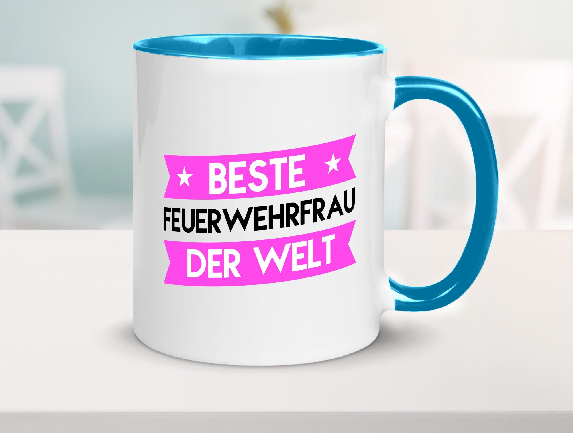 Bester Feuerwehrfrau | Feuerwehr lustig Humor Geschenkidee Geschenk Tasse