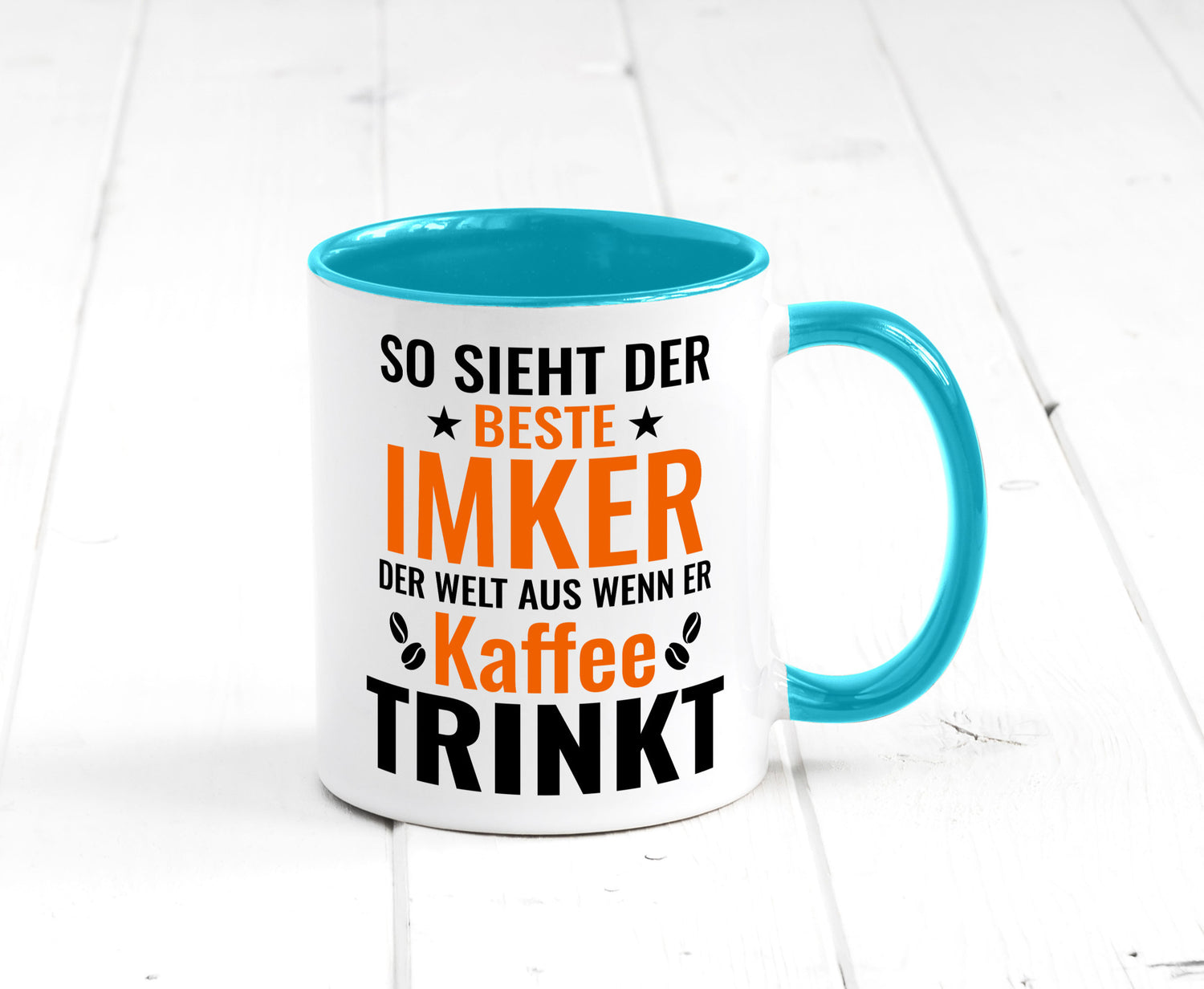 Kaffee trinkt: Imker | Imkerei lustiger Spruch Geschenk Humor Geschenkidee Tasse