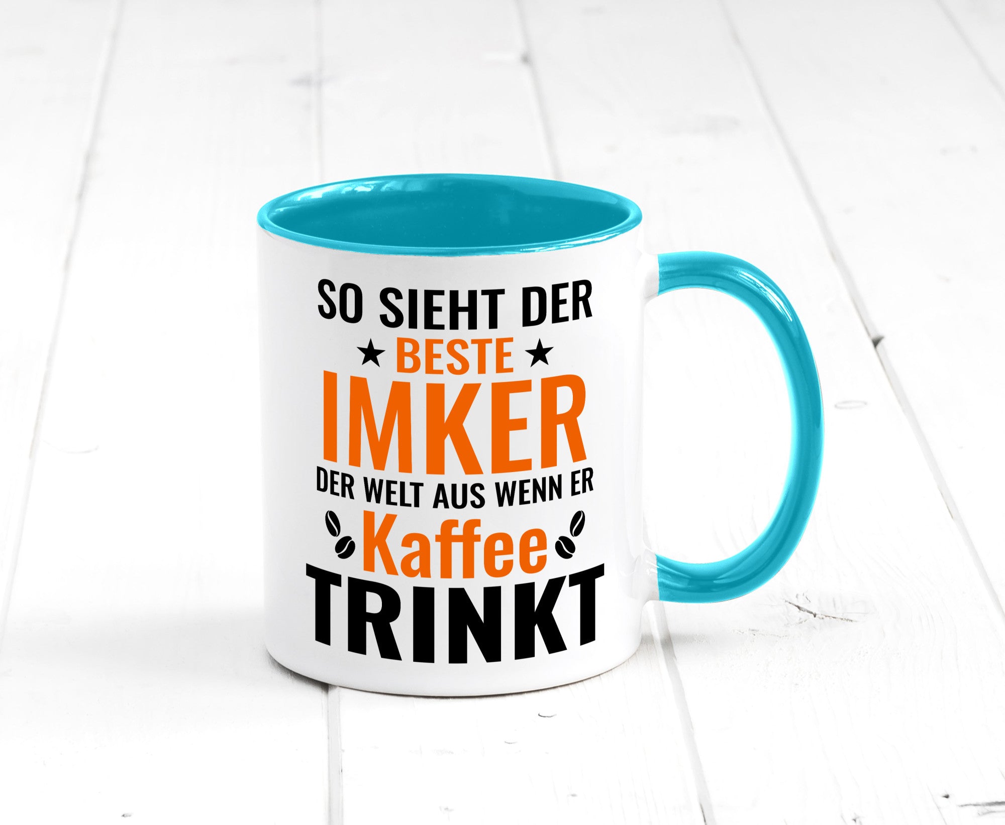 Kaffee trinkt: Imker | Imkerei lustiger Spruch Geschenk Humor Geschenkidee Tasse