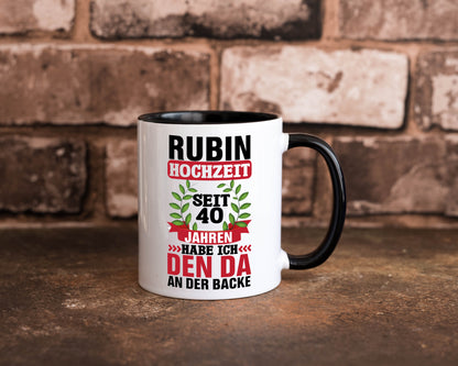 Rubin Hochzeit | 40 Jahre Verheiratet Humor Geschenkidee Tasse