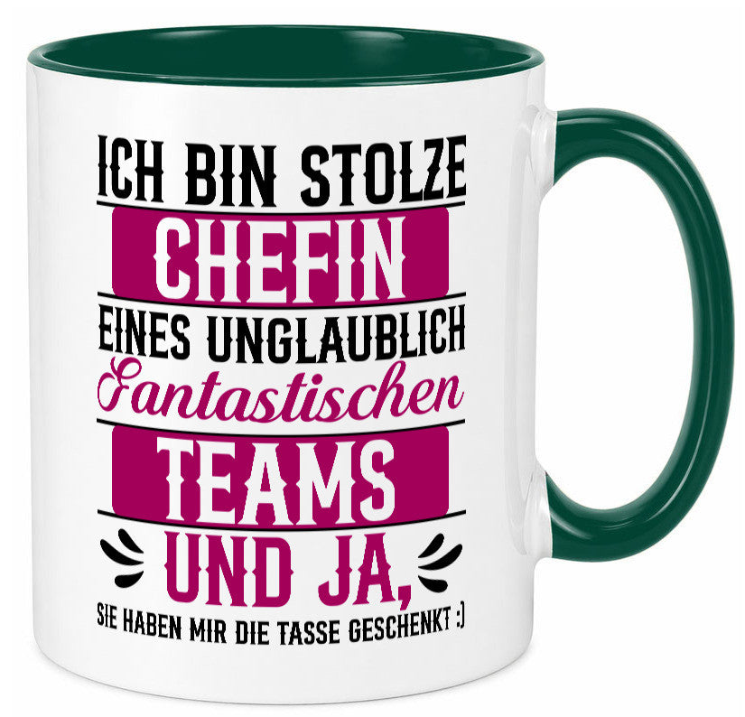 Stolze Chefin | Tolles Team Mitarbeiter lustig Arbeit Kollegen Büro Geschenk