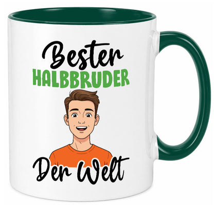 Bester Halb Bruder | Stiefvater Humor Familie Geschenkidee Tasse