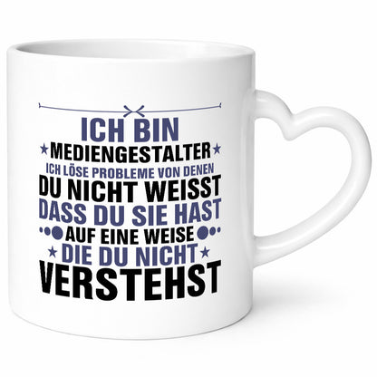 Löse Probleme: Mediengestalter | Medien v2 Geschenkidee Humor Tasse