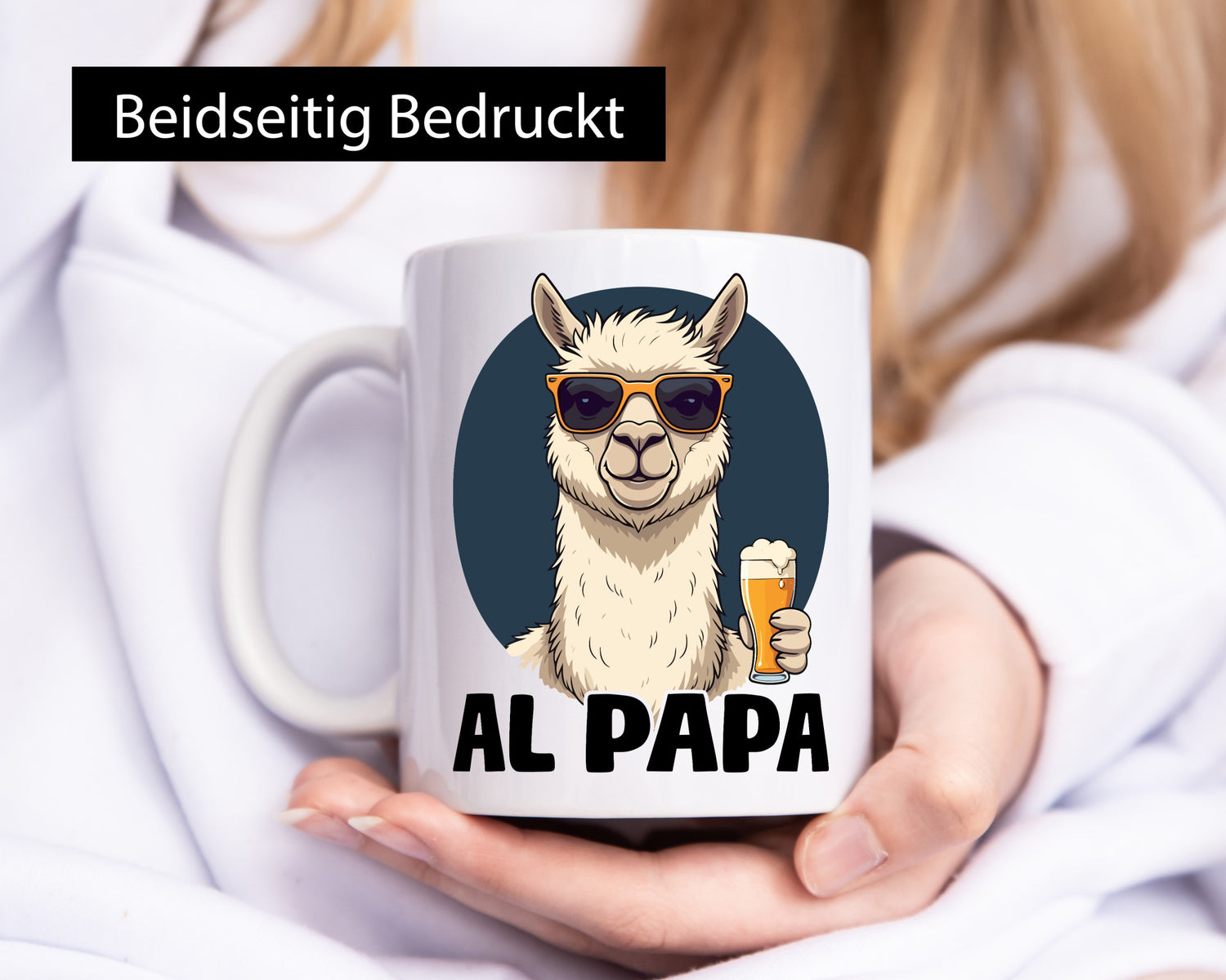 Al Papa | Lama Alpaka Vatertag Bier Liebhaber lustiger Spruch Geschenk Familie