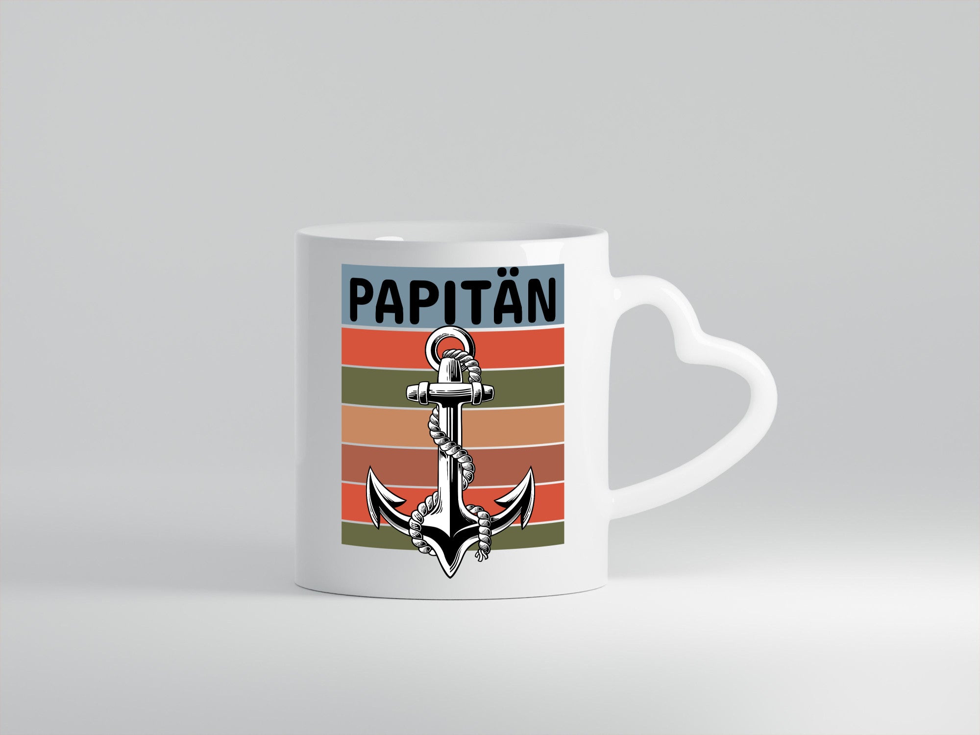 Papitän | Spruchtasse Vatertag Geburtstag Papa lustig Familie Geschenkidee