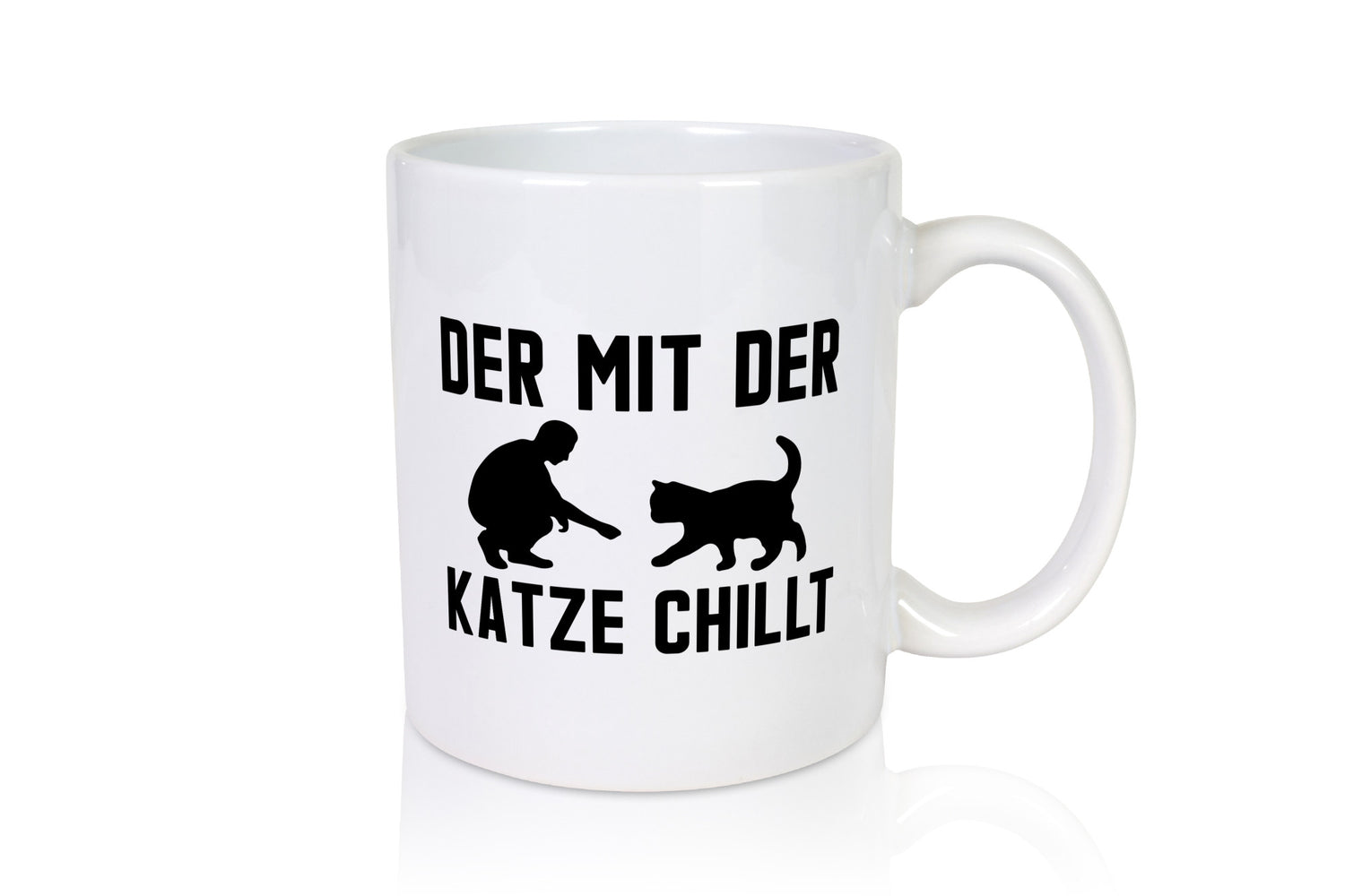 Mit der Katze | Chillen Katzenliebhaber Tierfreund lustiger Spruch Geschenk
