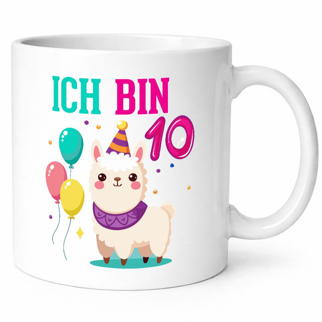 10. Geburtstag | 10 Jahre Lama Alpaka lustig Geschenkidee Geschenk Tasse