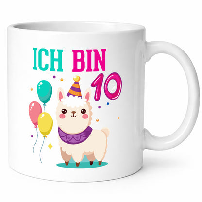 10. Geburtstag | 10 Jahre Lama Alpaka lustig Geschenkidee Geschenk Tasse