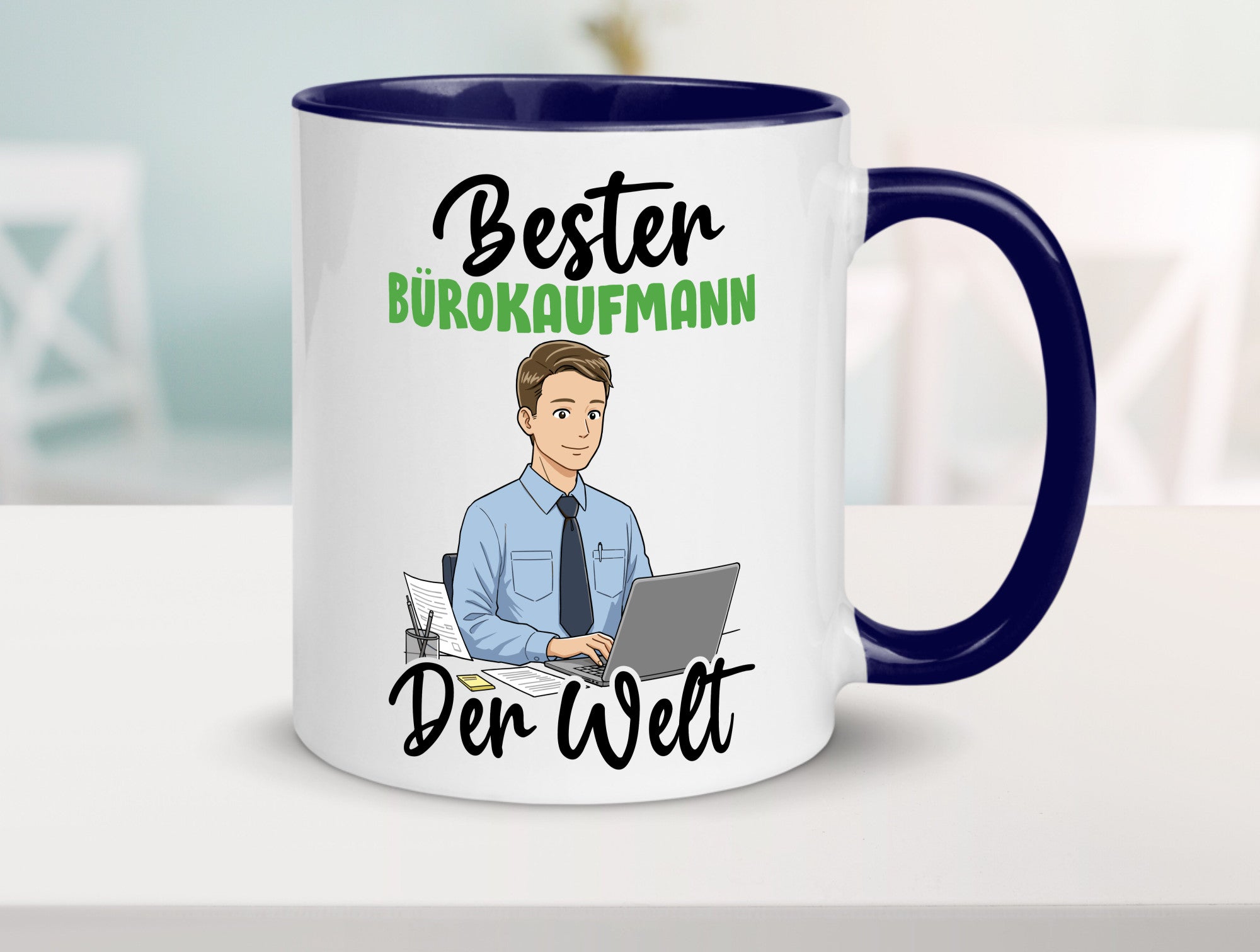 Bester Bürokaufmann | Kaufmann v2 lustig Arbeit Kollegen Büro Geschenk Tasse