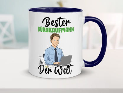 Bester Bürokaufmann | Kaufmann v2 lustig Arbeit Kollegen Büro Geschenk Tasse