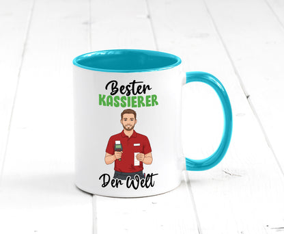 Bester Kassierer v2 Geschenkidee Humor Tasse