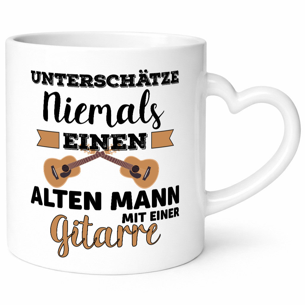 Alter Mann mit einer Gitarre | Musik Gitarrenspieler lustig Humor Geschenkidee