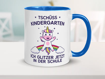 Kindergarten, jetzt Schule | Einhorn Geschenk Humor Geschenkidee lustiger Tasse