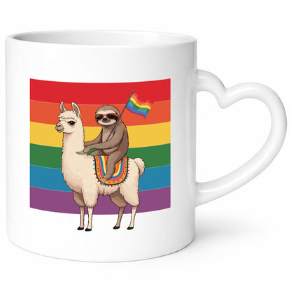 Lama | Faultier Regenbogen Sunset LGBT lustiger Spruch Geschenk Tierliebhaber