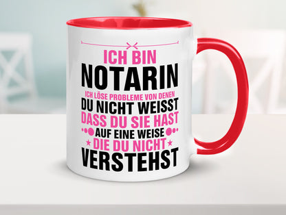 Löse Probleme: Notarin | Juristin v2 lustiger Spruch Geschenk Humor