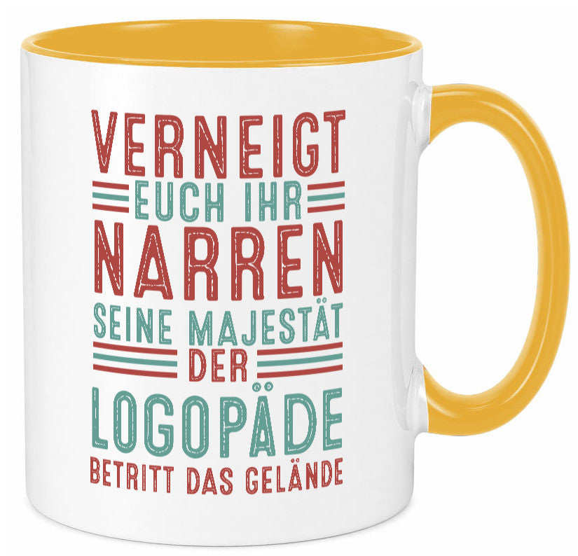 Verneigt euch: Logopäde | Sprachtherapie Geschenkidee Humor Tasse