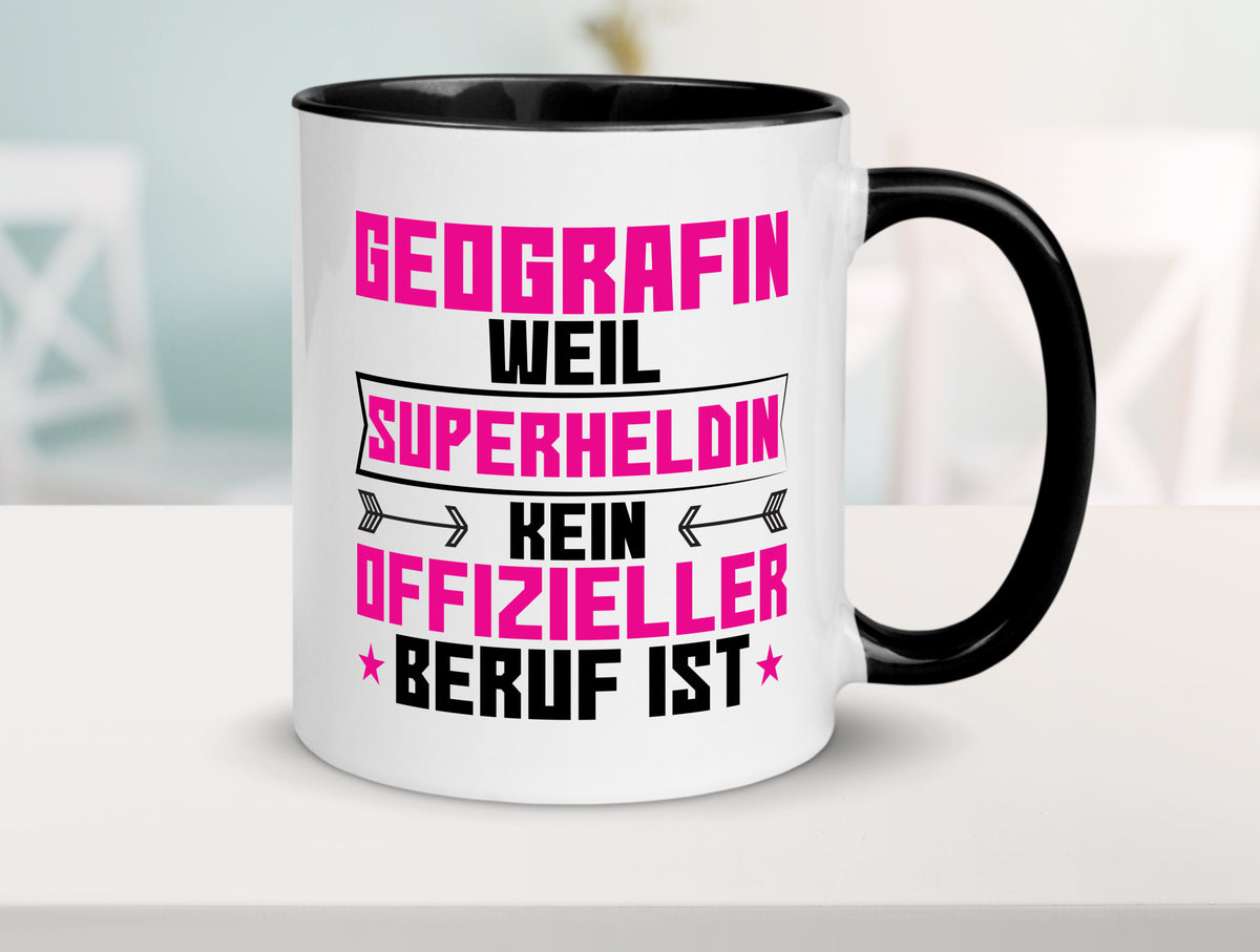 Superheldin Geografin | Geografie Geschenkidee Humor Tasse