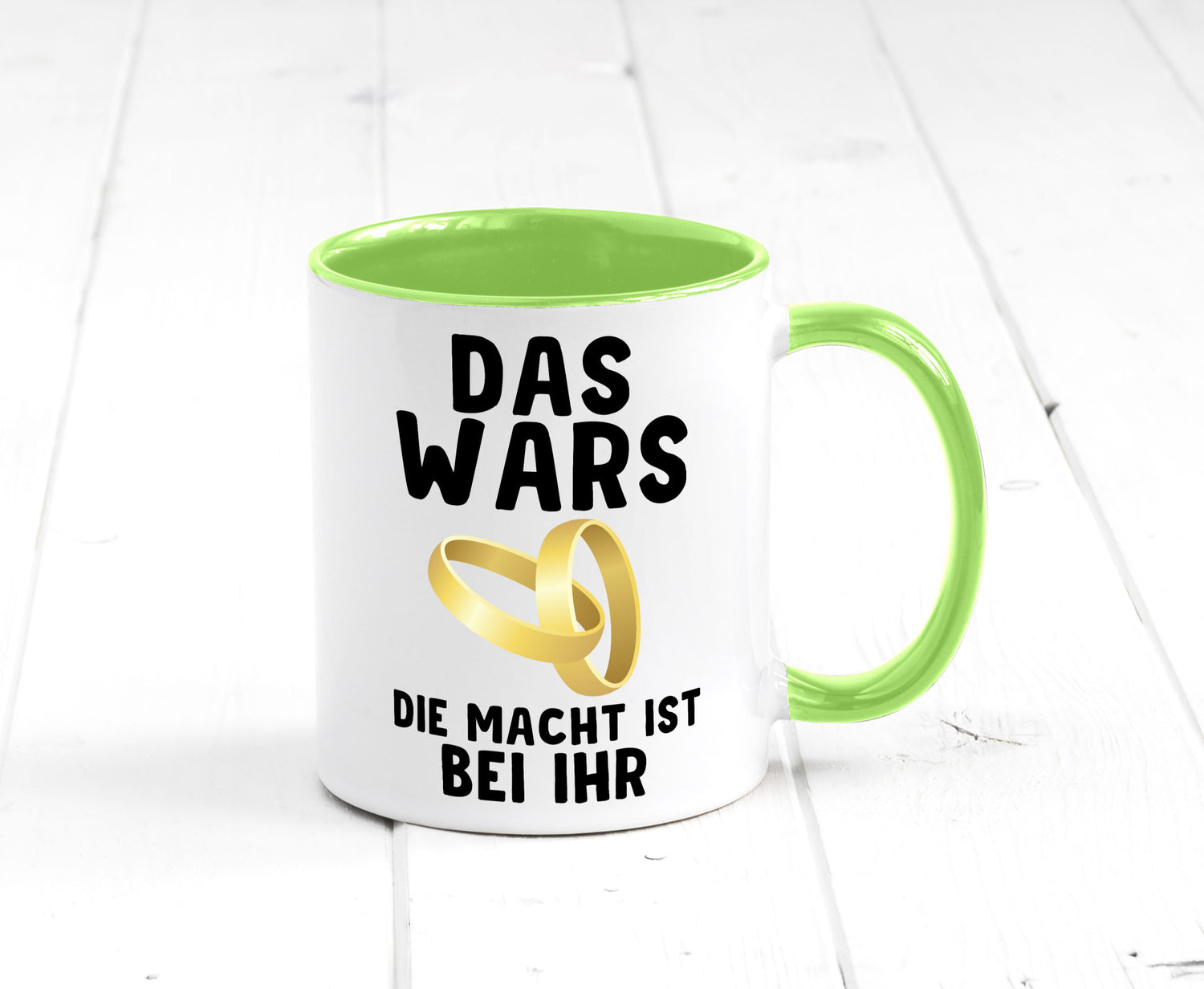 Die macht ist bei ihr | Hochzeit Tasse Ehemann Ehe Geschenk Humor Geschenkidee