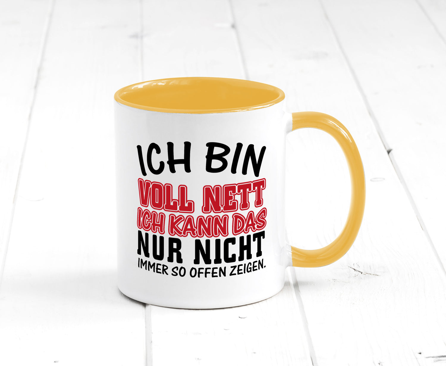 Ich bin voll nett Geschenkidee Humor Tasse