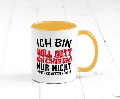 Ich bin voll nett Geschenkidee Humor Tasse