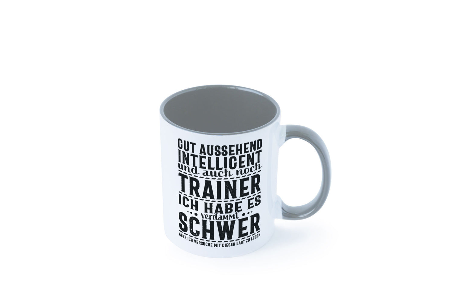 Gut aussehender Trainer |gestrichelte Linie | Punkte lustiger Spruch Geschenk