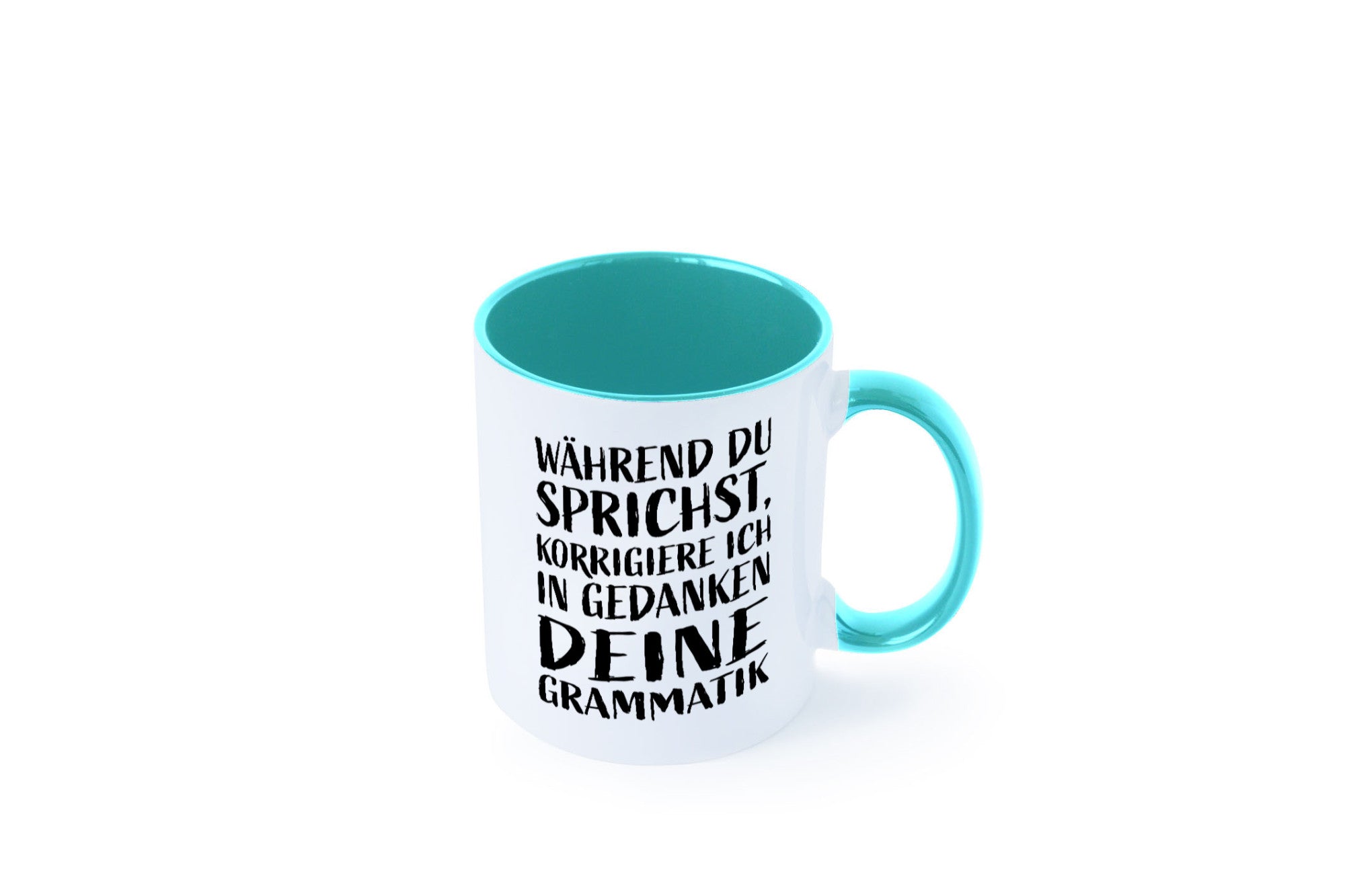 Während du sprichst, Grammatik korrigieren lustiger Spruch Geschenk Humor