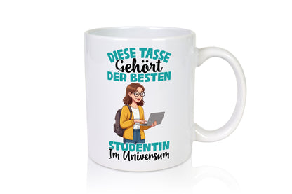Im Universum: Studentin | Uni Studium Universität Geschenk Humor Geschenkidee Tasse