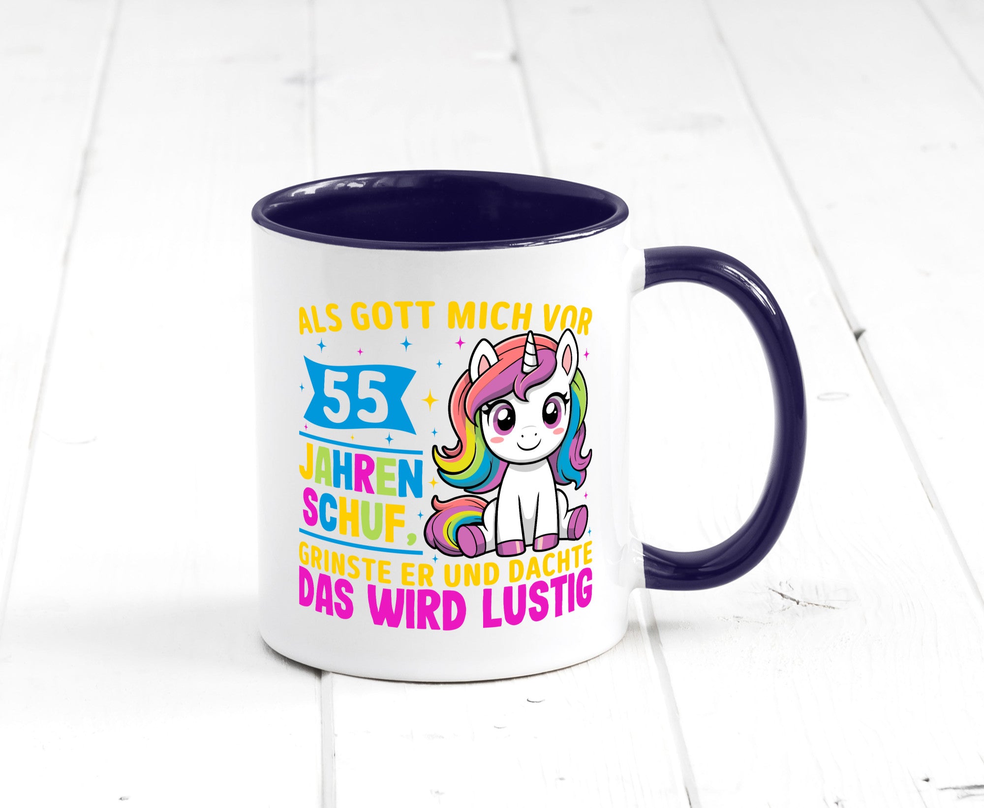 55. Geburtstag | Als Gott mich schuf 40 Jahre v2 lustiger Spruch Geschenk
