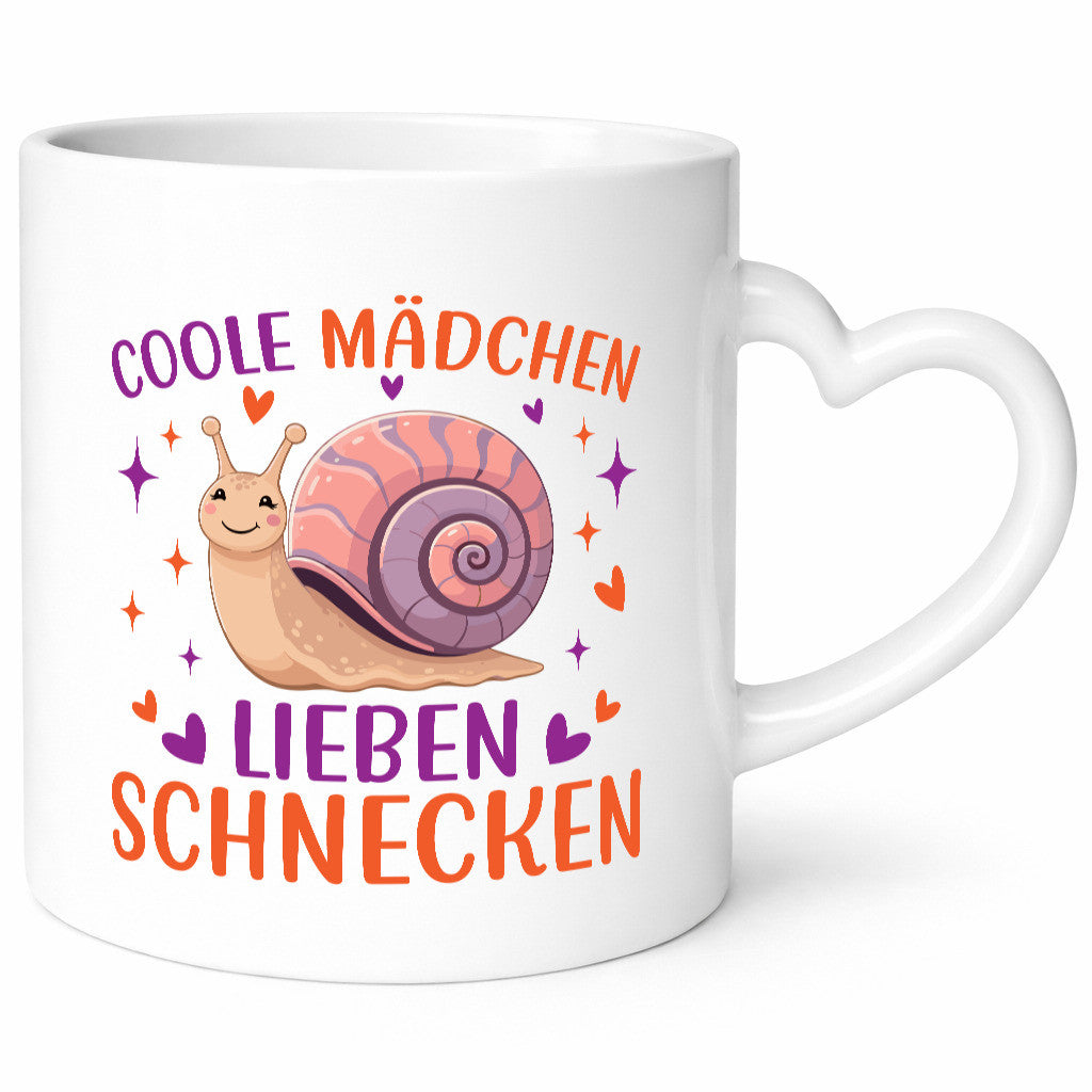 Coole Mädchen lieben Schnecken lustiger Spruch Geschenk Humor Geschenkidee Tasse