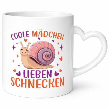 Coole Mädchen lieben Schnecken lustiger Spruch Geschenk Humor Geschenkidee Tasse
