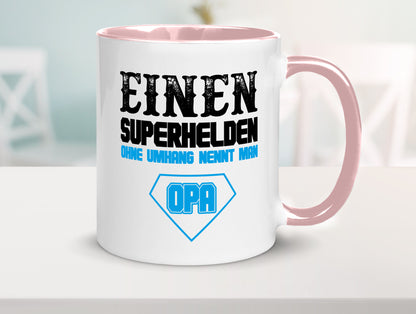 Superheld Opa Geschenk Familie Geschenkidee lustiger Spruch Tasse