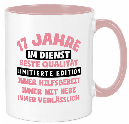 17 Jahre im Dienst | Jubiläum Arbeit v11 Humor Kollegen Büro Geschenkidee Tasse