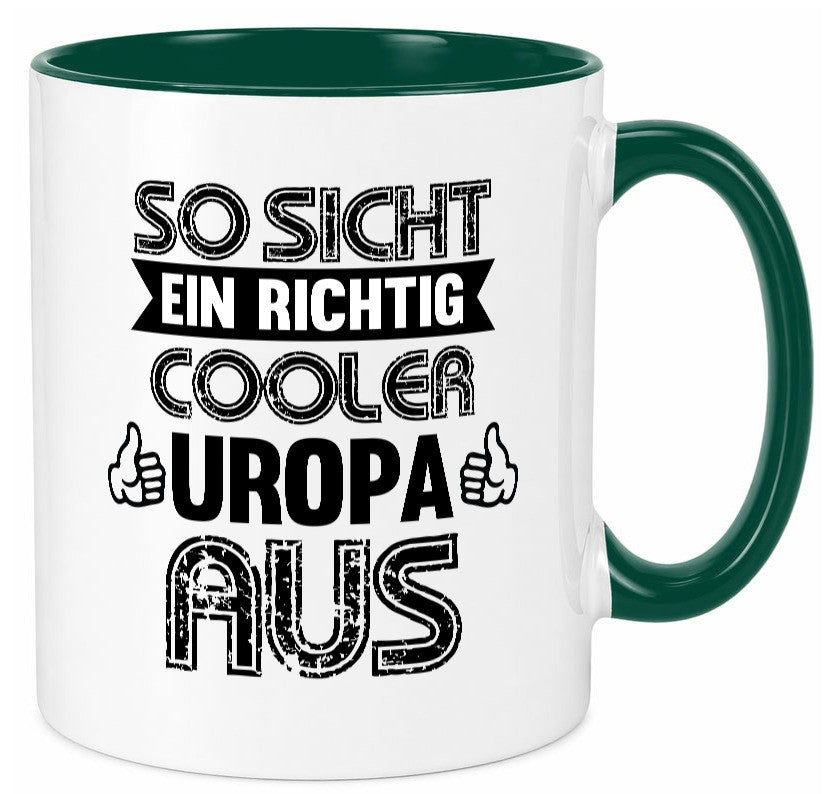So sieht ein cooler uropa aus | Enkel lustiger Spruch Geschenk Familie Tasse