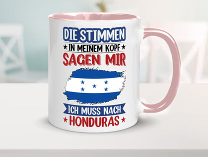 Honduras | Urlaub Stimmen in meinem Kopf Traumland Geschenkidee Humor Tasse