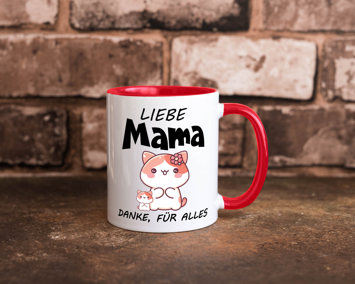 Liebe Mama Danke, für alles | Muttertag Beste Geschenk Familie Geschenkidee Tasse