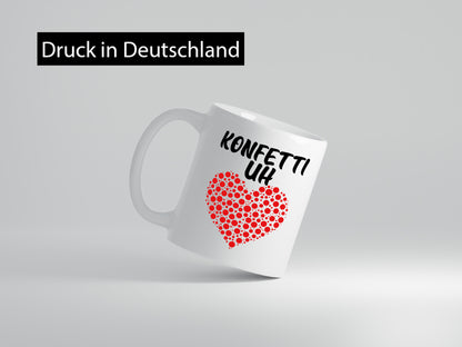 Konfetti im Herzen | buntes Herz Karneval Fasching lustig Humor Geschenkidee