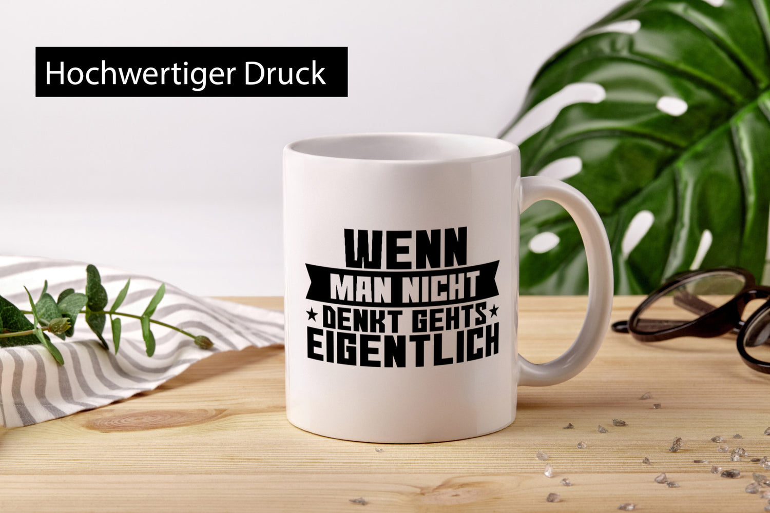 Wenn man nicht denkt gehts eigentlich | Arbeit Spruch lustiger Geschenk