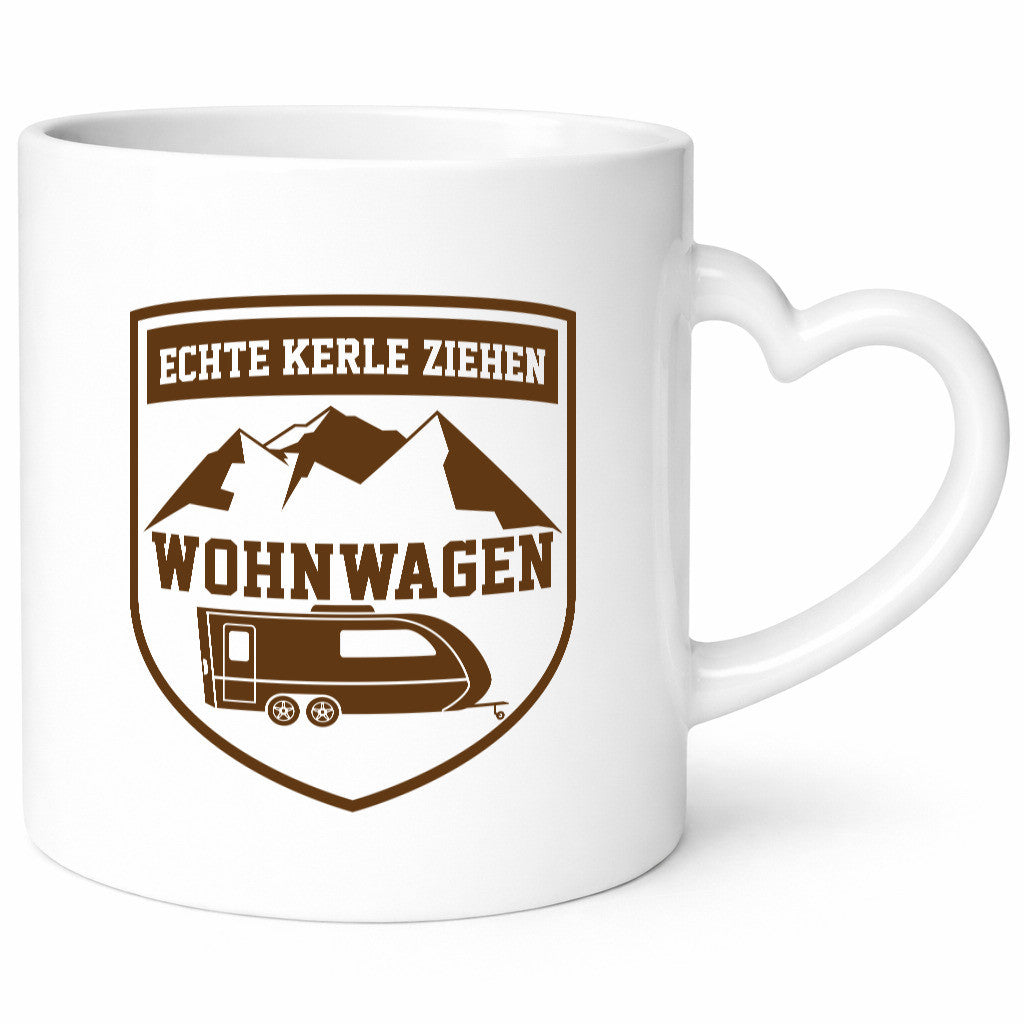 Echte Kerle | Wappen Wohnwagen Humor Geschenkidee Tasse