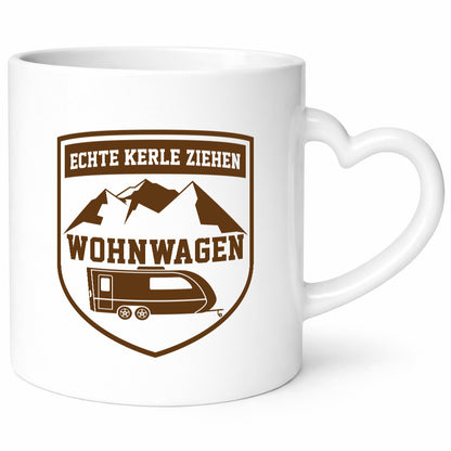 Echte Kerle | Wappen Wohnwagen Humor Geschenkidee Tasse