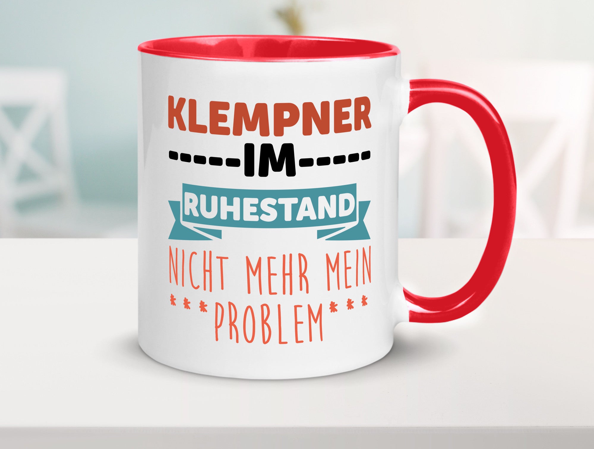 Klempner im ruhestand nicht mehr mein Problem Geschenkidee Jubiläum Humor Tasse