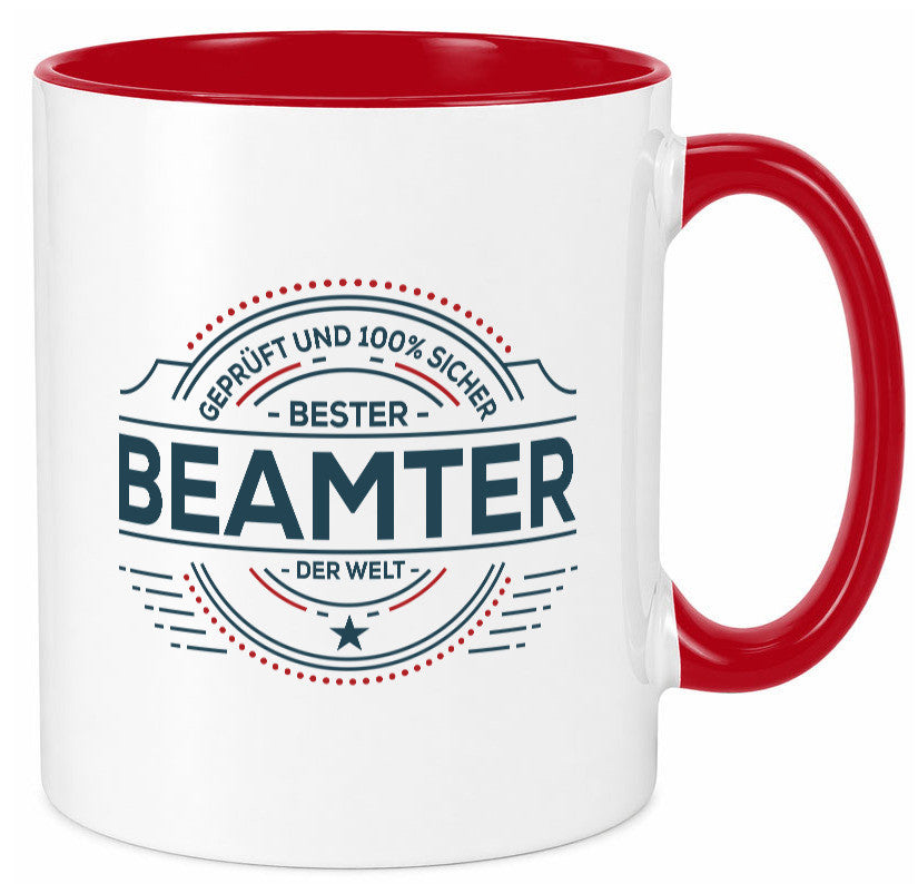 Geprüft und sicher: Beamter | Verbeamtung Dienst Humor Geschenkidee Tasse
