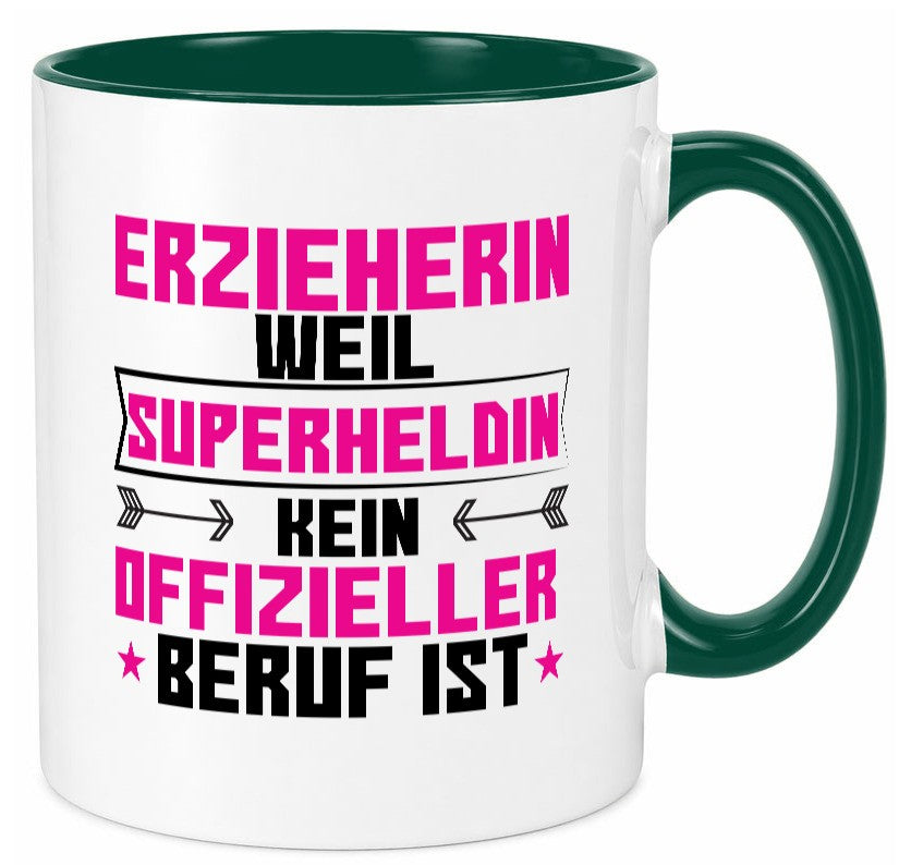 Superheldin Erzieherin | Pädagogin Schule Geschenkidee Humor Tasse