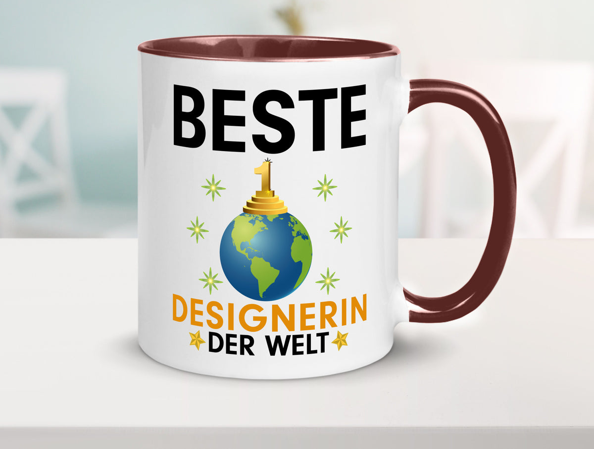 Welt Beste Designerin | Mode lustiger Spruch Geschenk Humor Geschenkidee Tasse