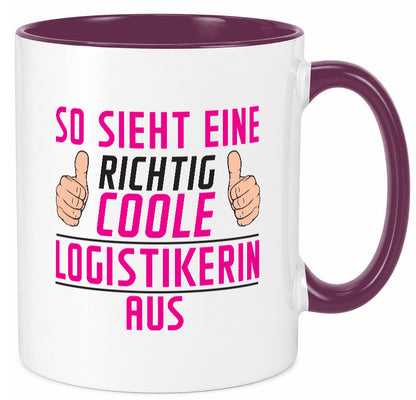 Richtig Coole Logistikerin | Logistik Geschenkidee Humor Tasse